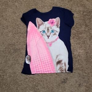 Kids surfer cat shirt NEW CONDITION Justice